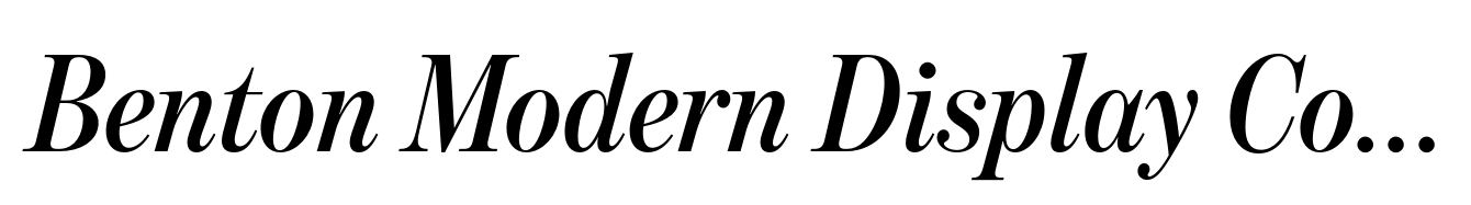 Benton Modern Display Condensed Semi Bold Italic